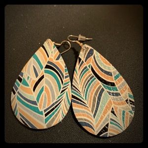 Large leather earrings